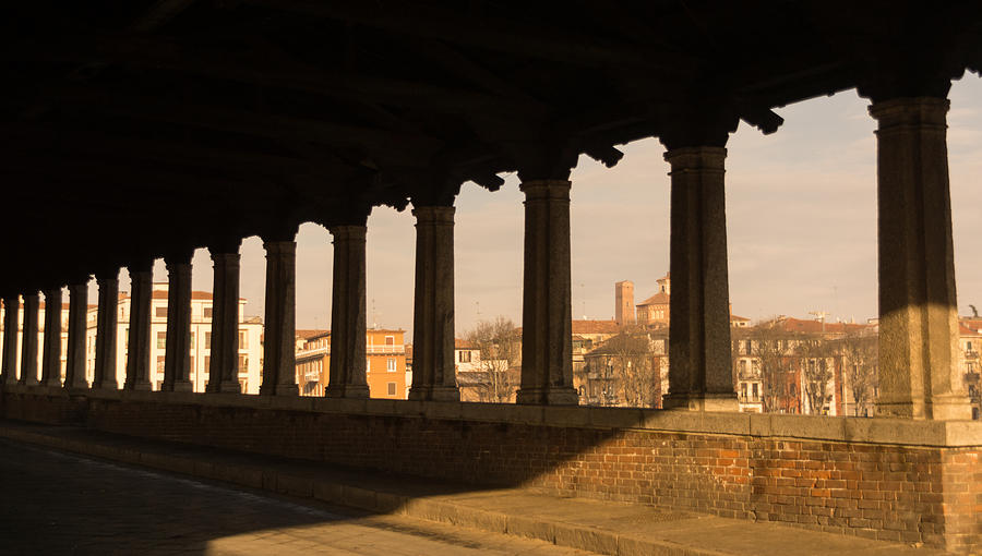 Pavia view from the covered bridge Photograph by Lola L. Falantes