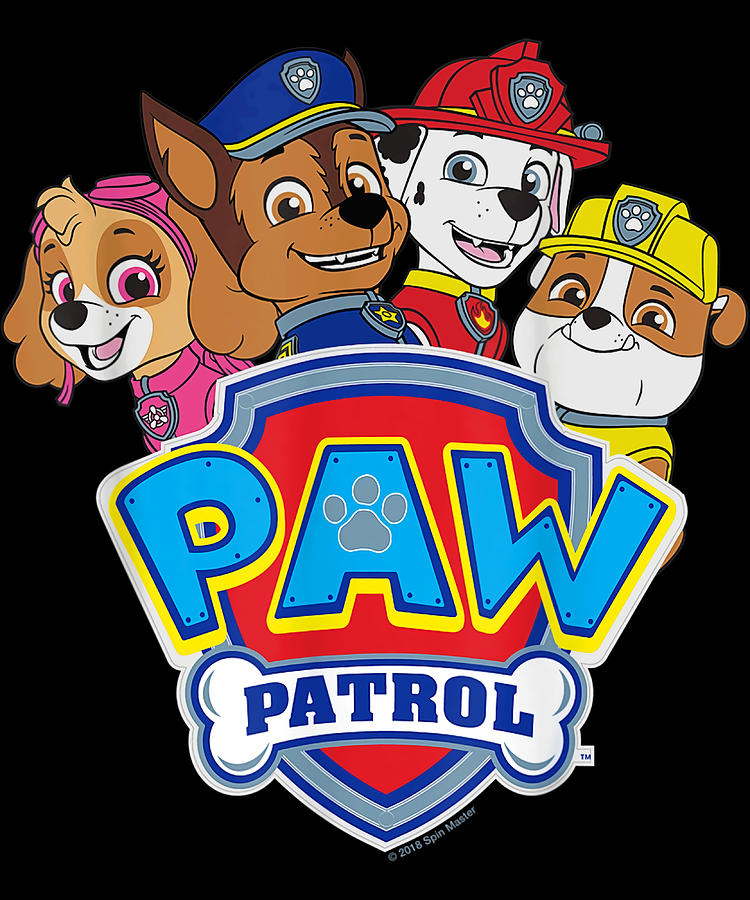 Paw Patrol Group With Logo Poster travel Painting by Aiden Chloe | Fine ...