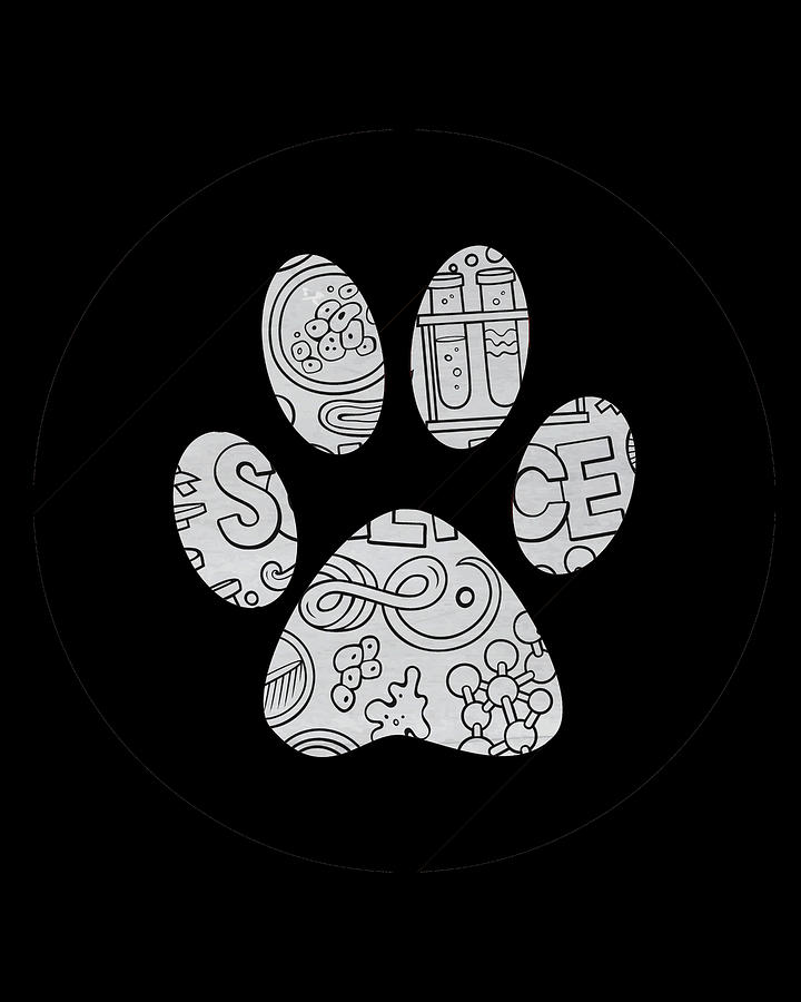 Paw Print Dog Cat 1032 Digital Art by Lin Watchorn