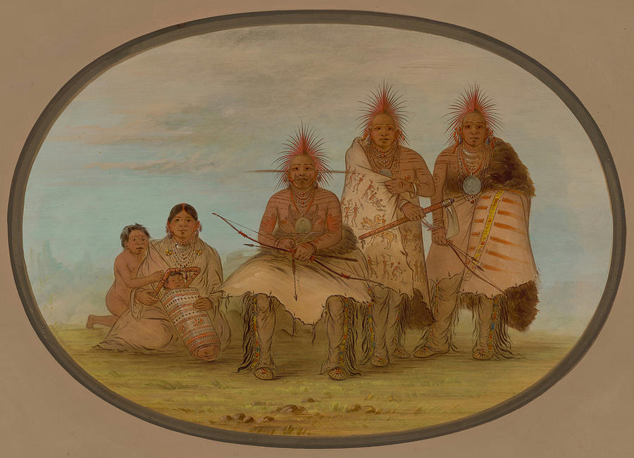 Pawnee Indians Drawing by George Catlin - Fine Art America