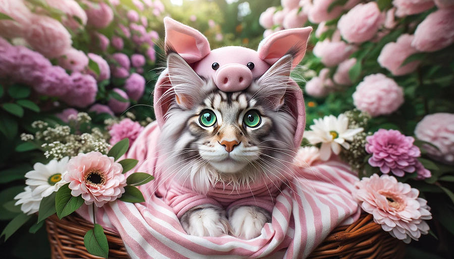 Pawsitively Piglet Digital Art by Holly Picano