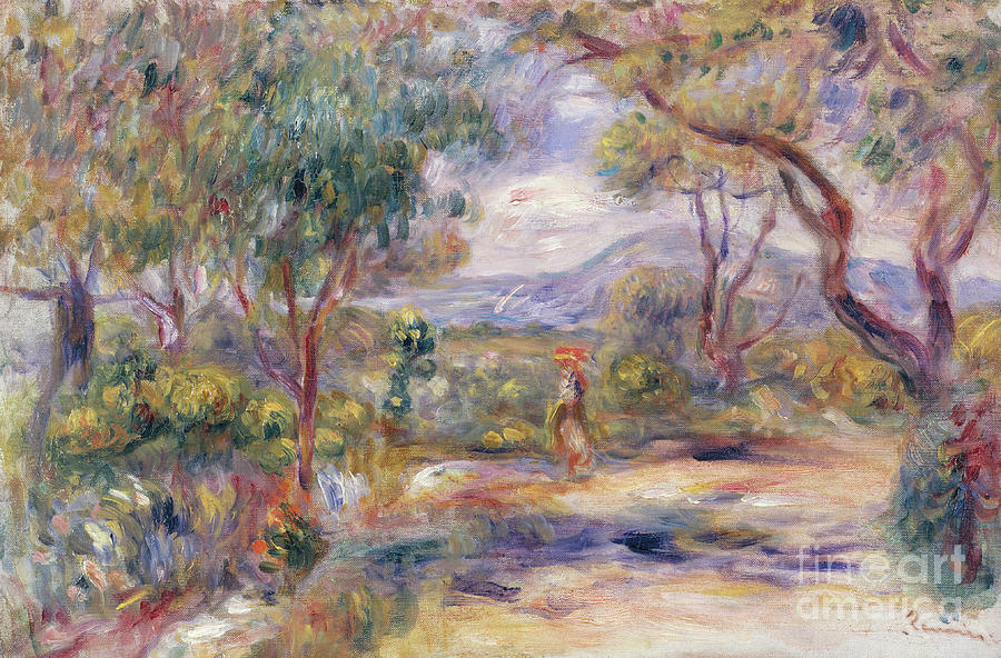 Pierre Auguste Renoir Painting - Paysage a Cannes  by Pierre Auguste Renoir