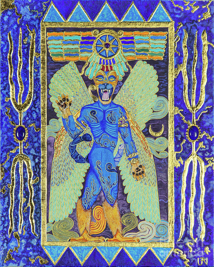 Pazuzu the Divine Exorcist Mixed Media by Ptahmassu Nofra-Uaa