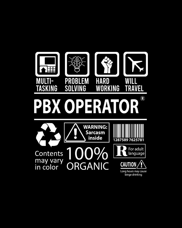 Pbx Operator T Shirt Multitasking Job Title Gift Item Tee Digital Art