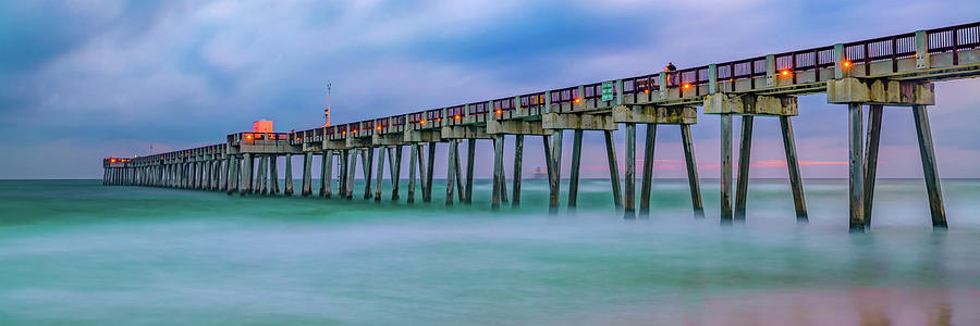 PCB Russell Fields Pier Panorama Photograph by Gregory Ballos