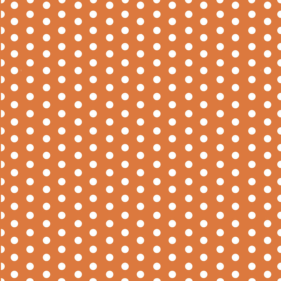 Autumn Polka DoT Orange Digital Art by Bnte Creations