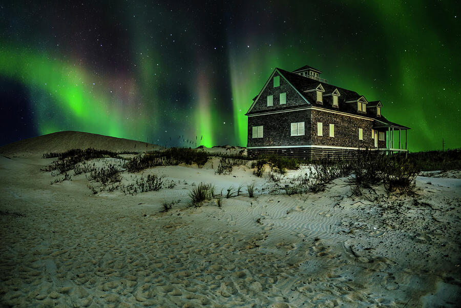 Landscape Photograph - Pea Island Aurora by Pete Federico Landscape Photograph - Pea Island Aurora by Pete Federico