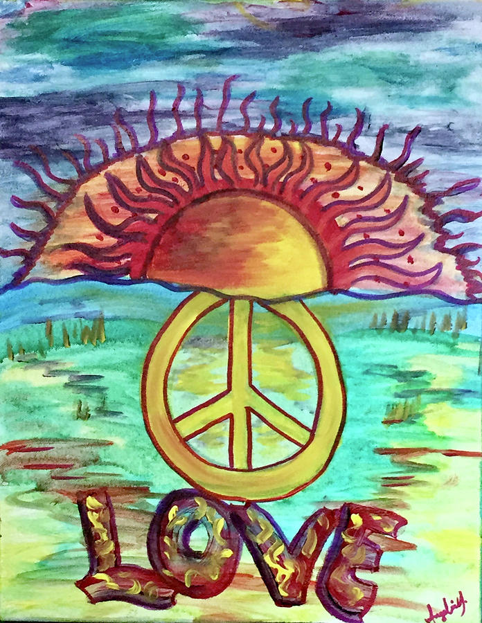 Peace and Love Painting by Angelia Wilson - Fine Art America