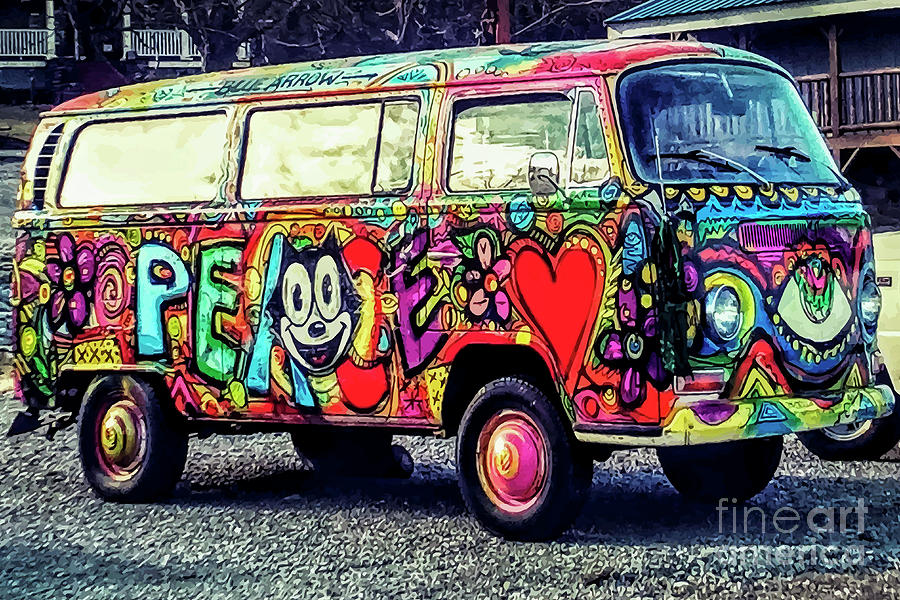 Peace and Love VW by Memento Images