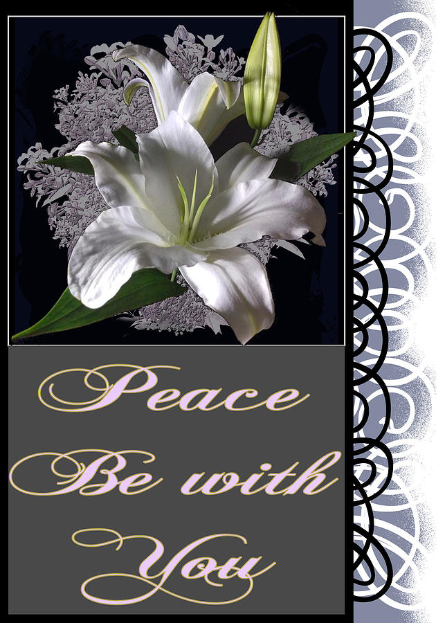 Peace Be with You Sympathy Card  Digital Art by Delynn Addams