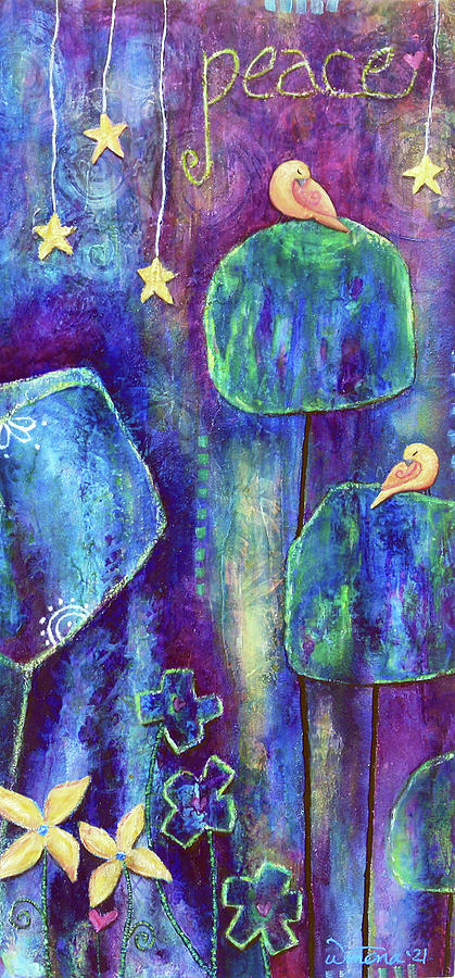 Peace Bird Painting by Sunshyne Joyful