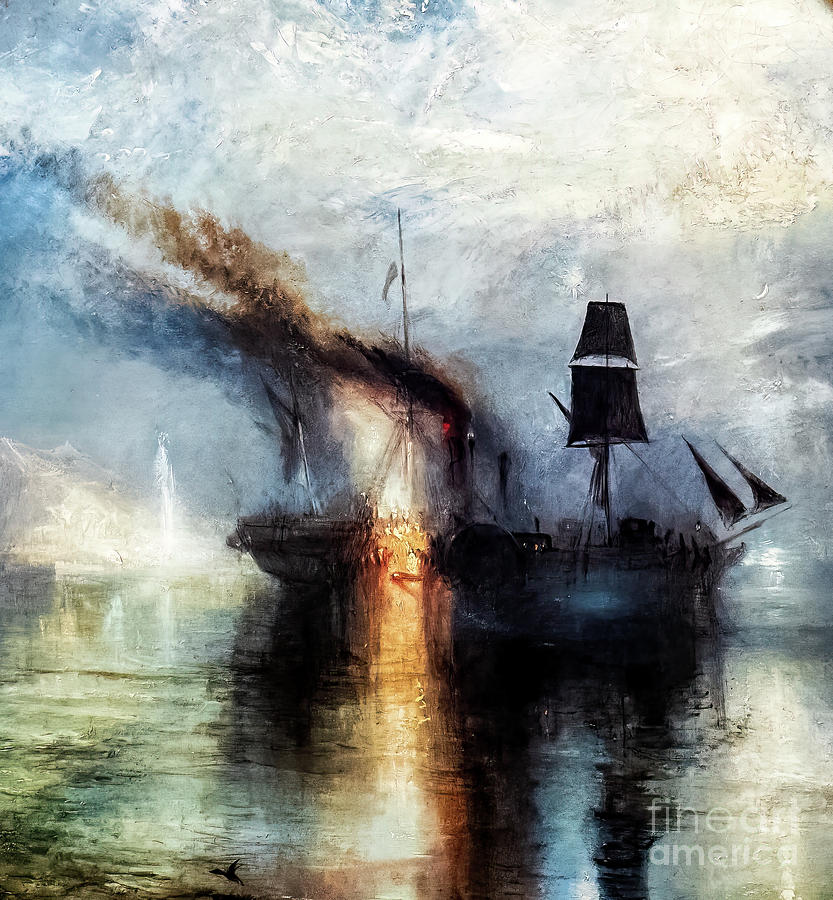 Peace, Burial at Sea by JMW Turner 1842 Painting by JMW Turner