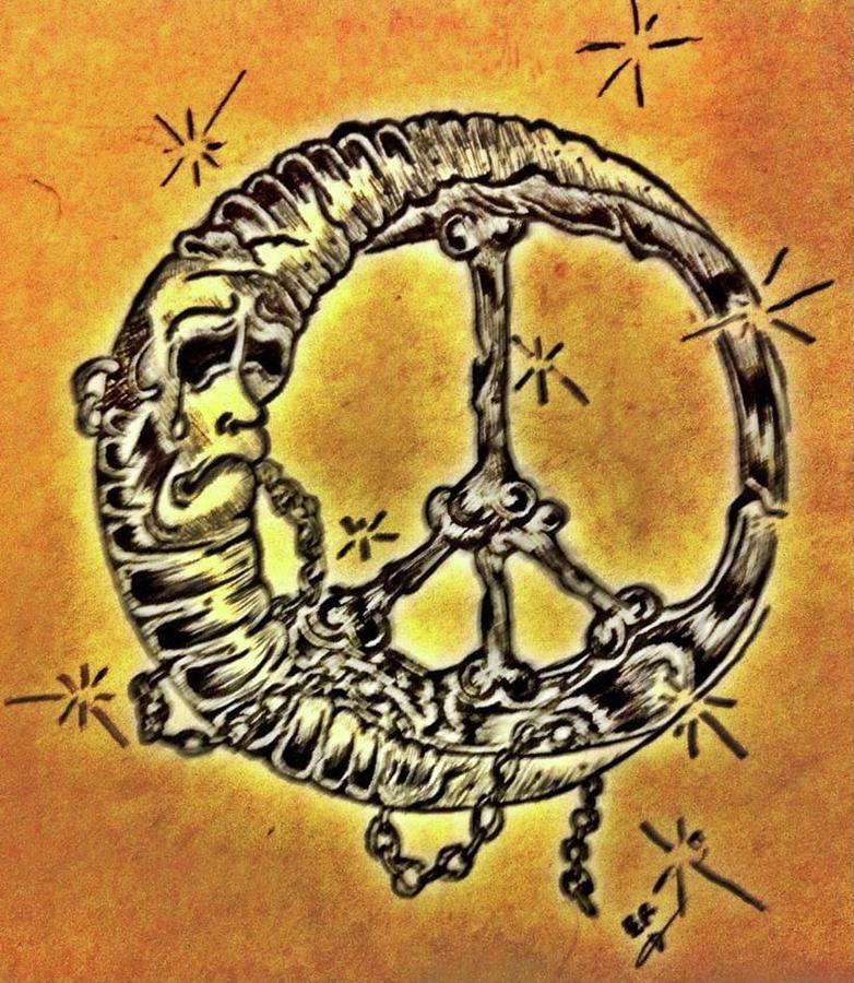 Peace Drawing by Eddie Feltner - Fine Art America