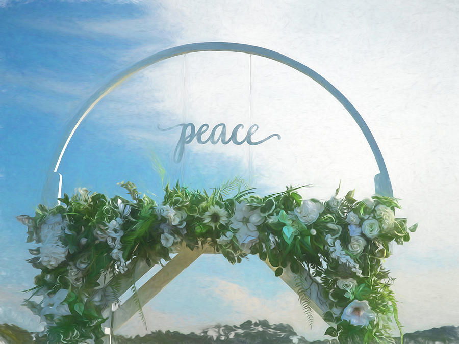 Peace Flower Arch Digital Art by Kristia Adams