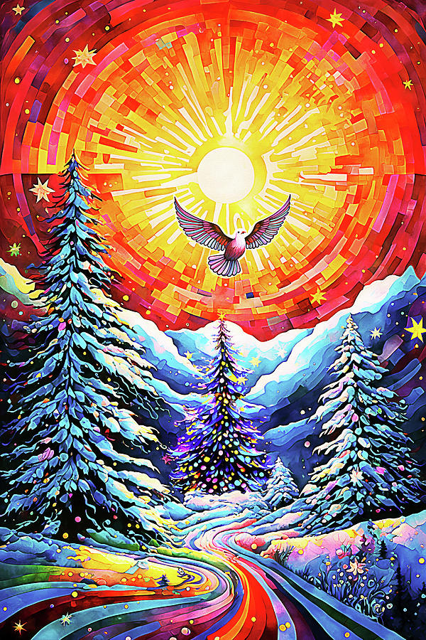 Peace for Christmas Digital Art by Peggy Collins