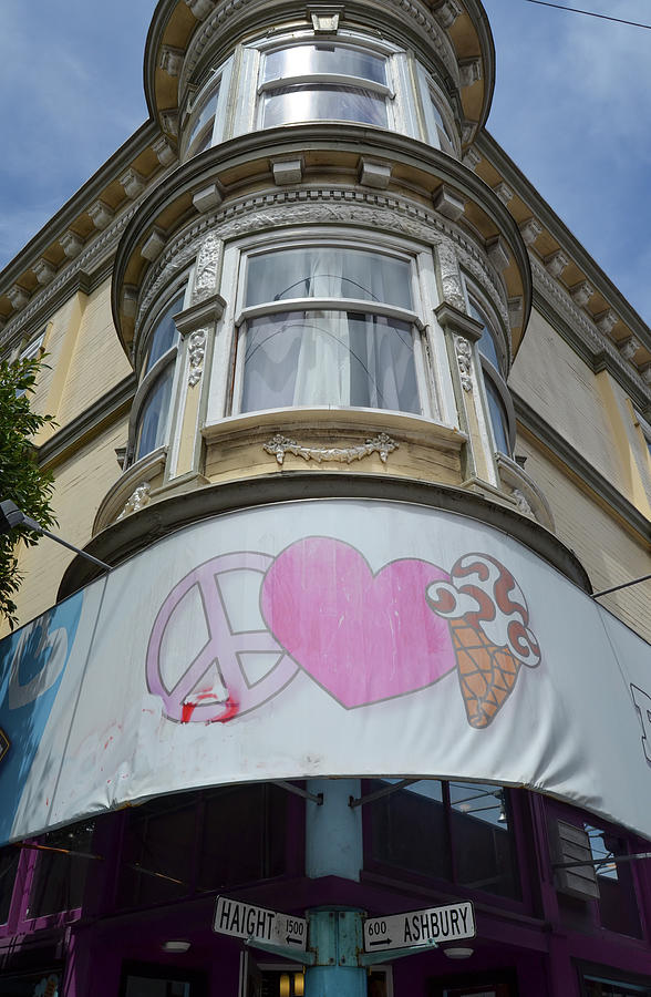 Peace Love and Ice Cream Ben and Jerrys Haight Ashbury San Francisco Photograph by Shawn OBrien