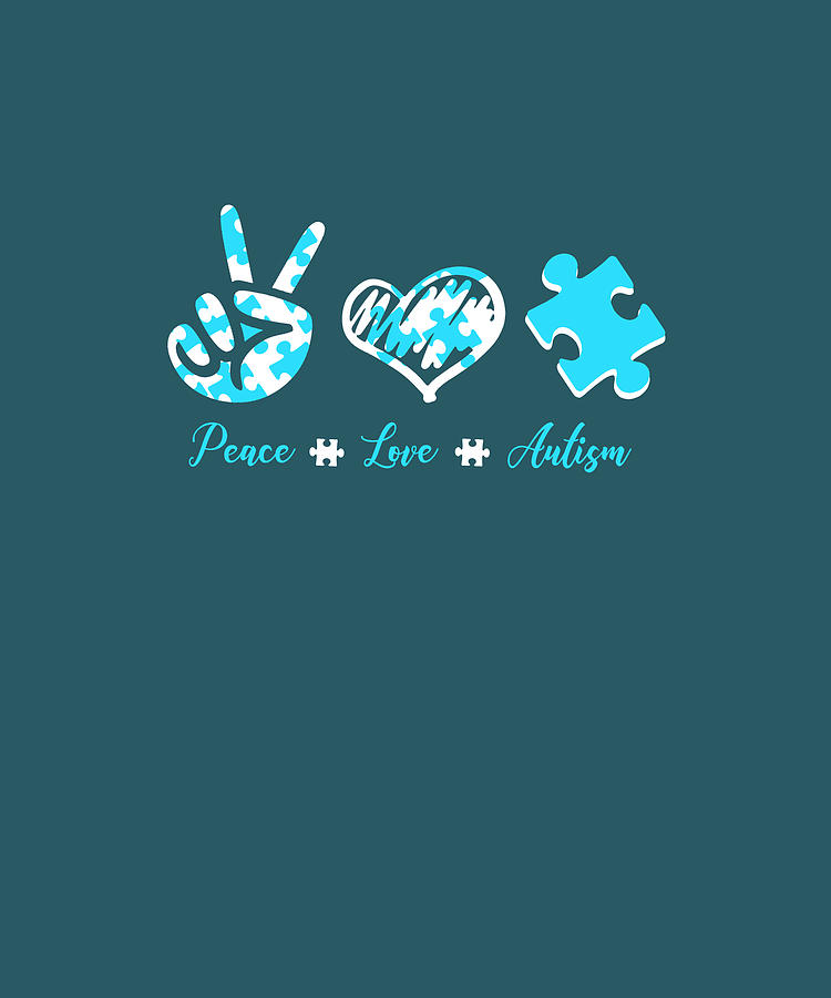 peace love autism shirt