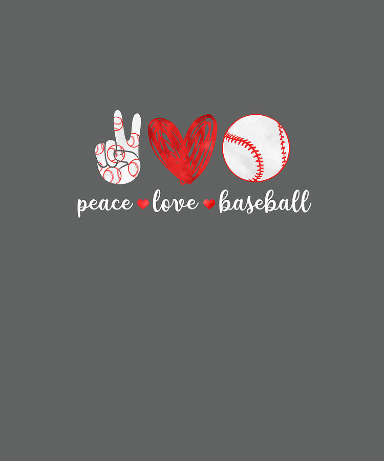 peace love baseball shirt