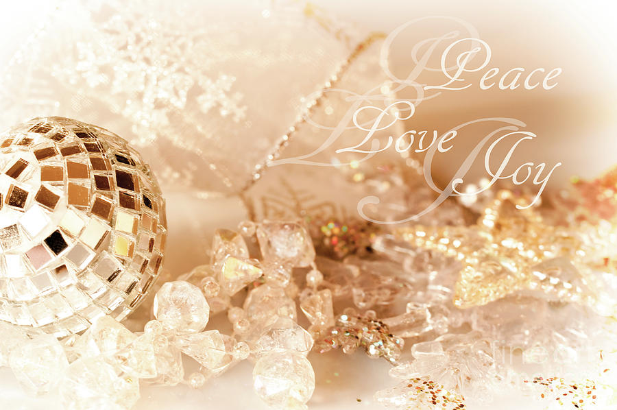 Peace love joy Christmas card Photograph by Delphimages Photo Creations