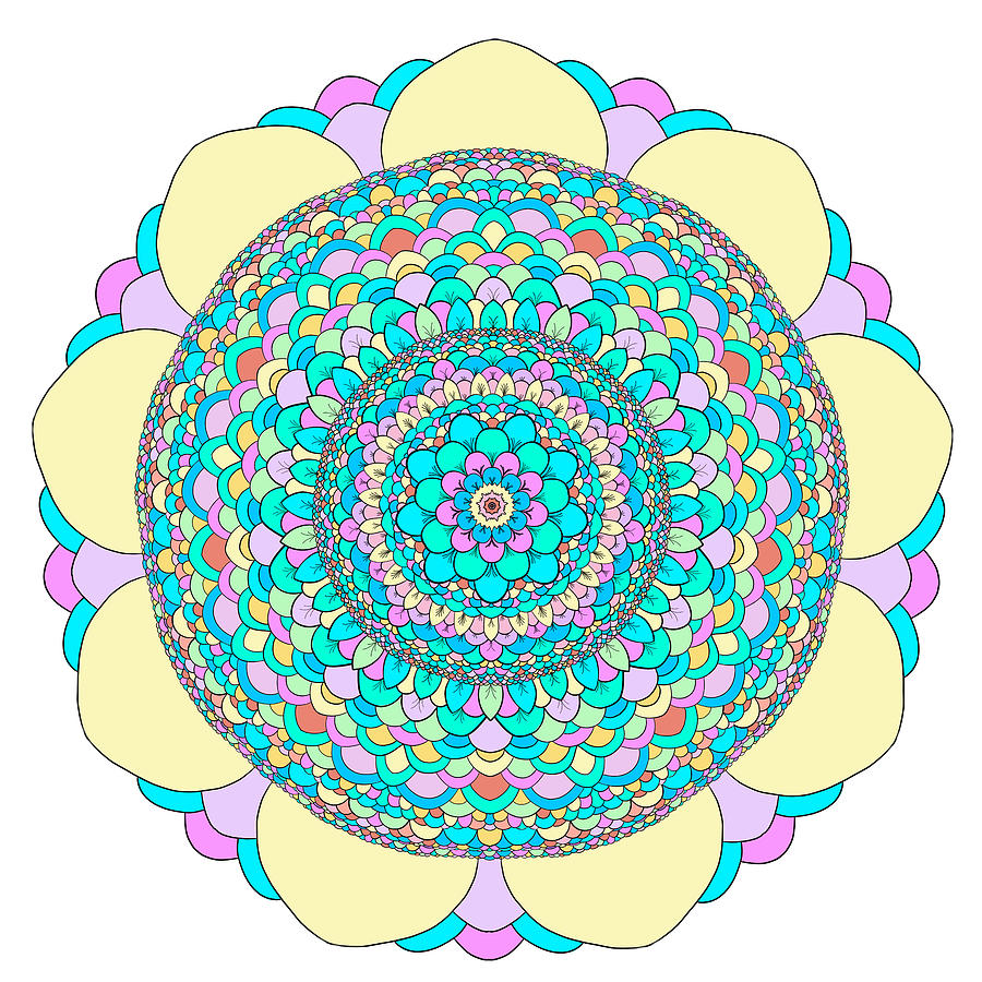 Peace Mandala Digital Art by Gaile Griffin Peers