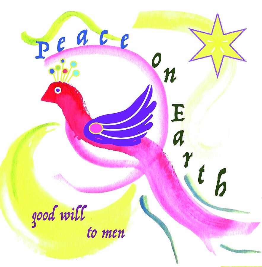  Peace On Earth Mixed Media by Alida M Haslett