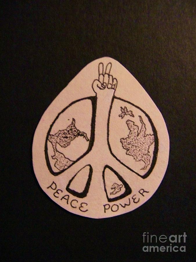 Peace Power II Mixed Media by Jacquelyn Roberts
