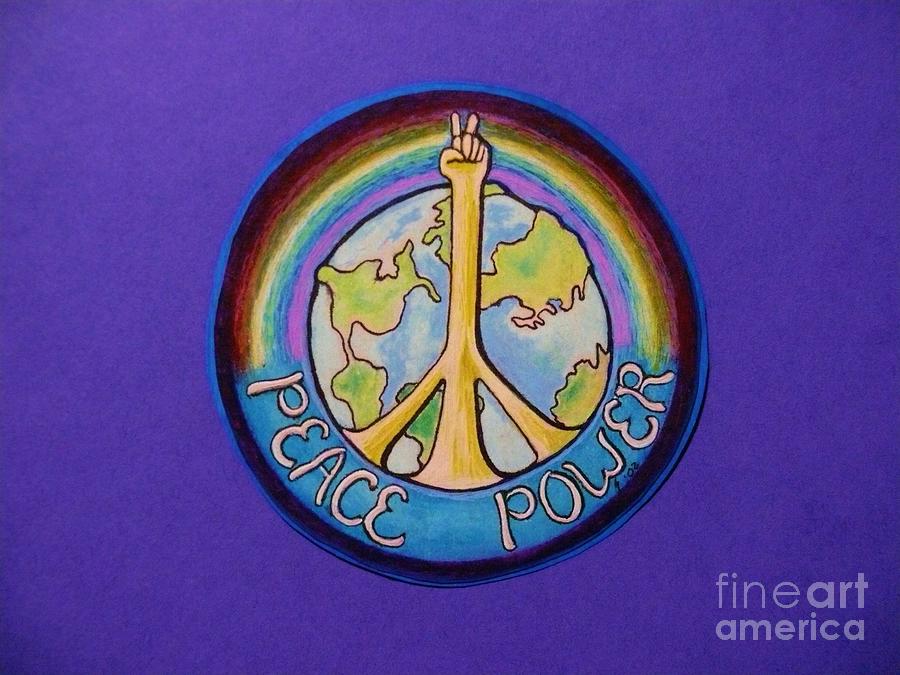 Peace Power IV  Mixed Media by Jacquelyn Roberts