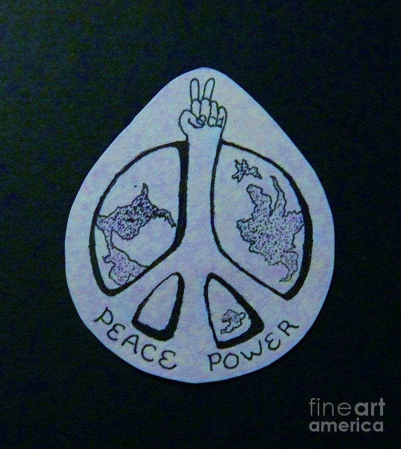 Peace Power Mixed Media by Jacquelyn Roberts