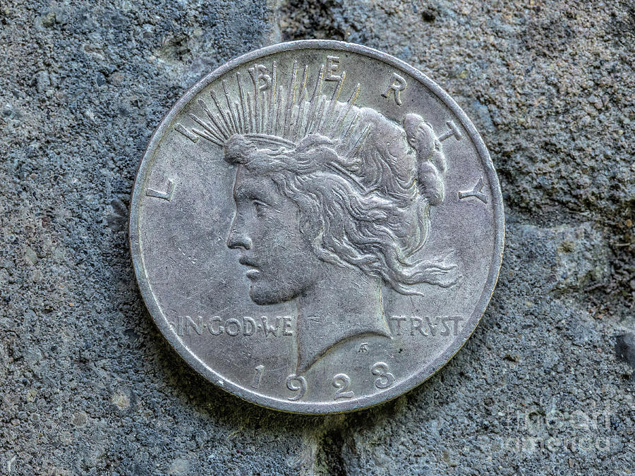 Peace Silver Dollar Obverse Stone Photograph
