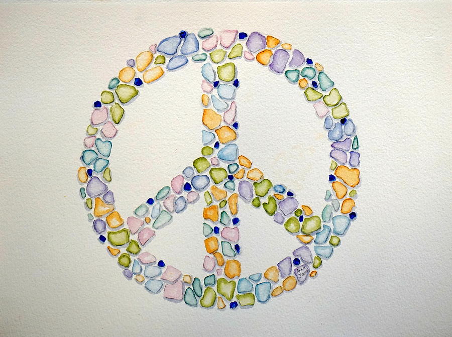 Peace Symbol Painting by Anna Jacke