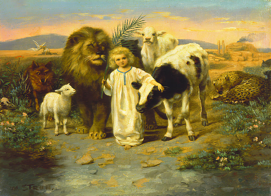 Sheep Painting - Peace by William Strutt
