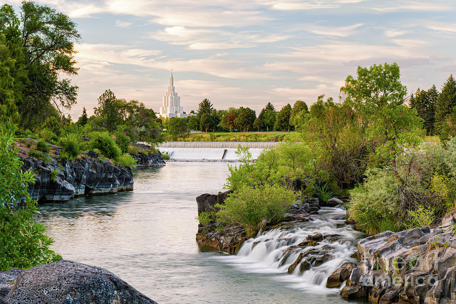 Peaceful Afternoon - Idaho Falls Temple Photograph by Bret Barton