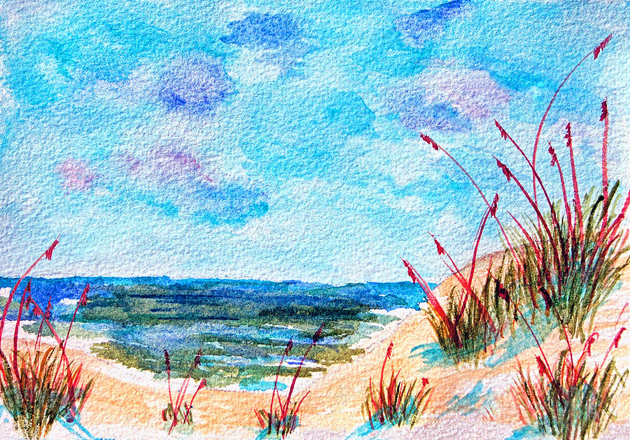 Peaceful Beach Painting by Donna Proctor