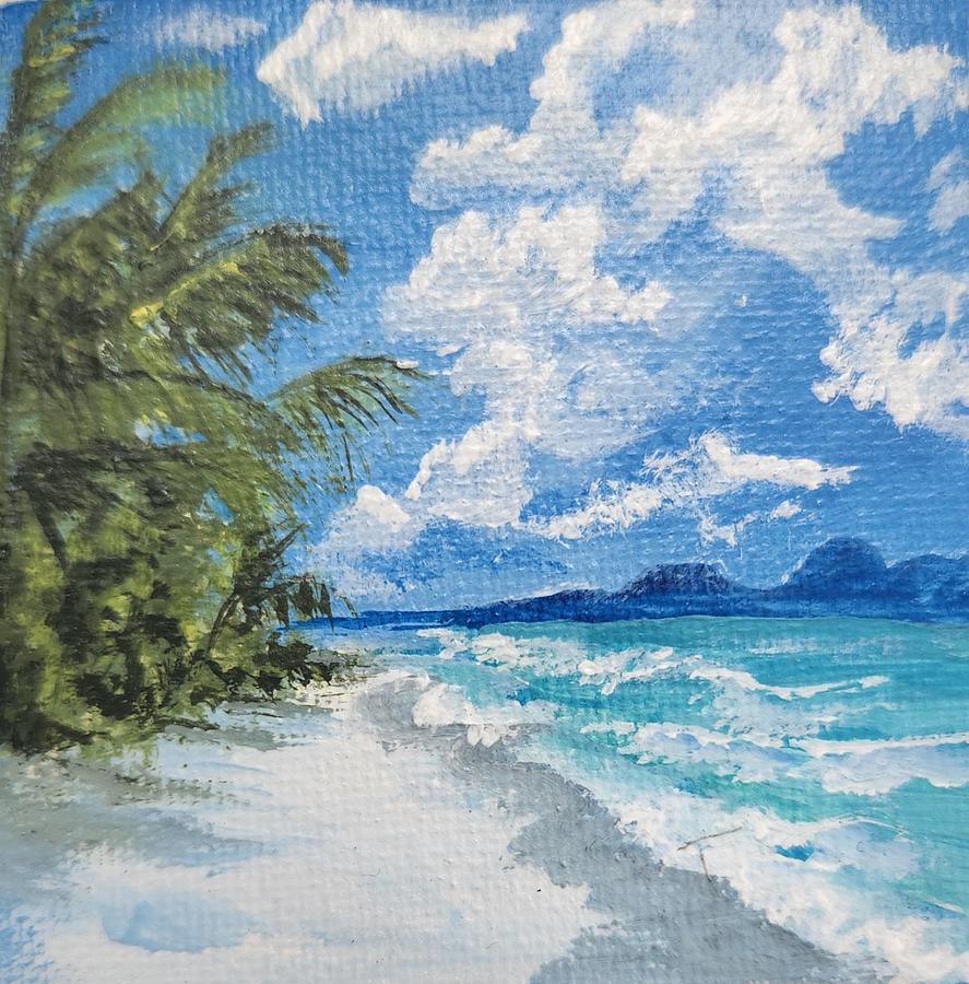 Peaceful Beach  Painting by Julie Belmont