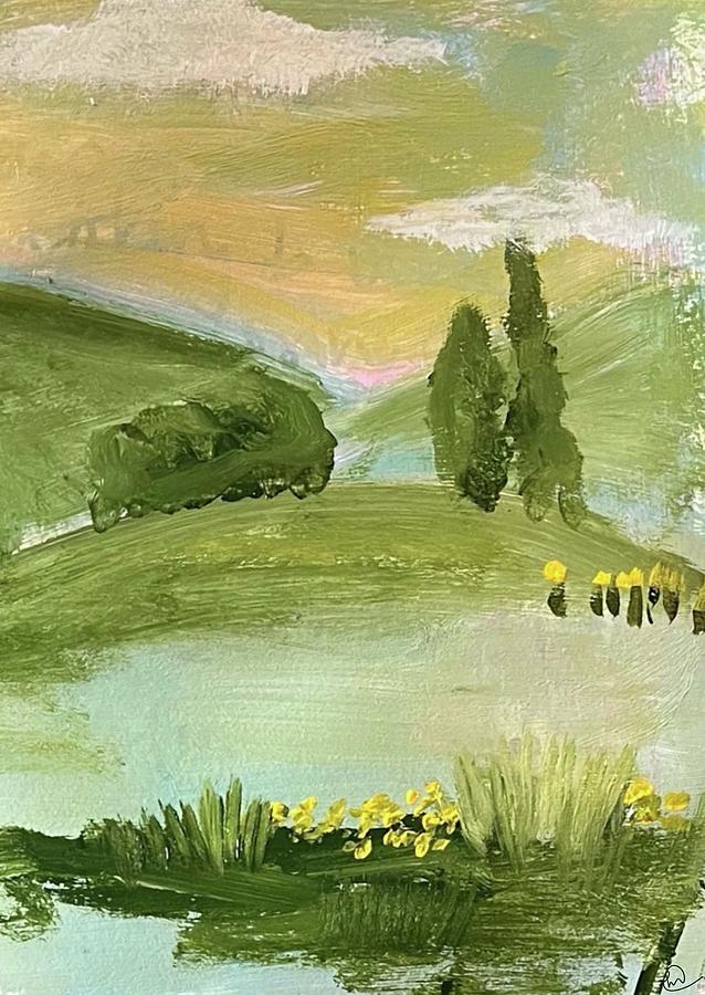 Peaceful Countryside II Painting by Monica Martin