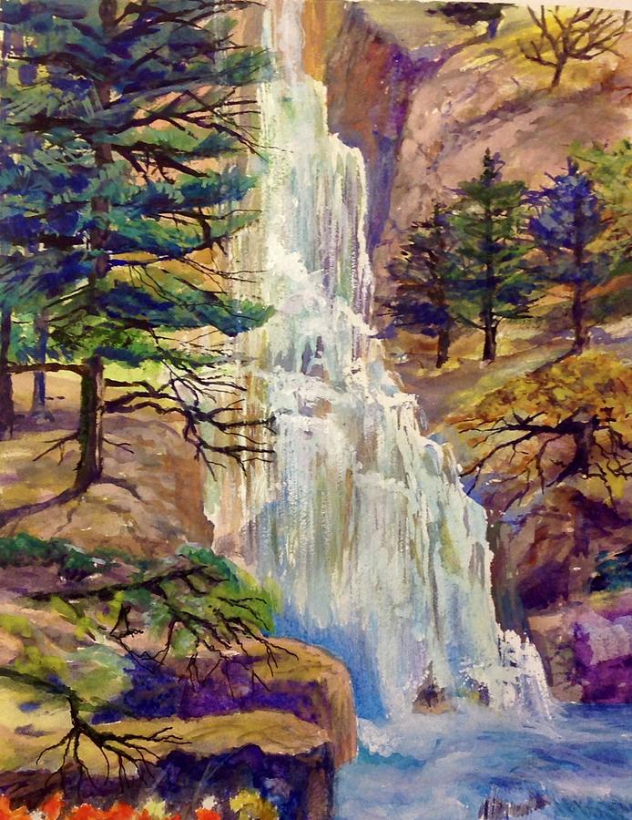 Peaceful Forest Painting by Cheryl Wallace