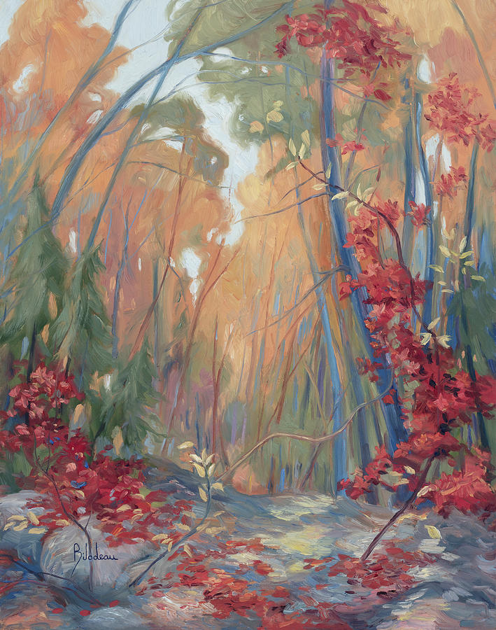 Nature Painting - Peaceful Forest by Lucie Bilodeau