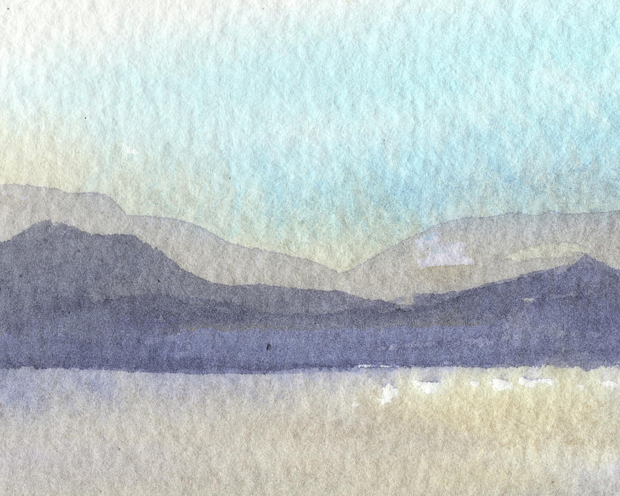 Peaceful Morning At The Lake Shore Dreamy Calm Landscape I Painting by Irina Sztukowski