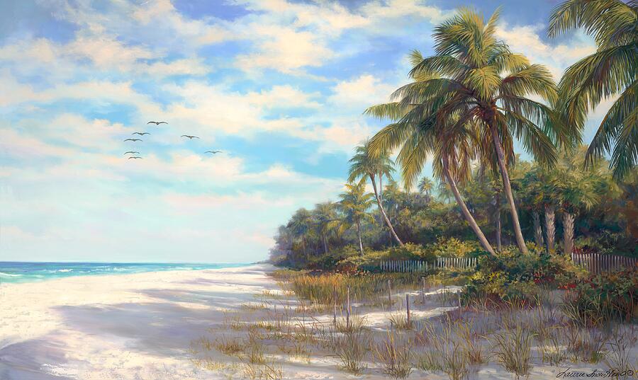 Beach Painting - Peaceful Morning Naples by Laurie Snow Hein