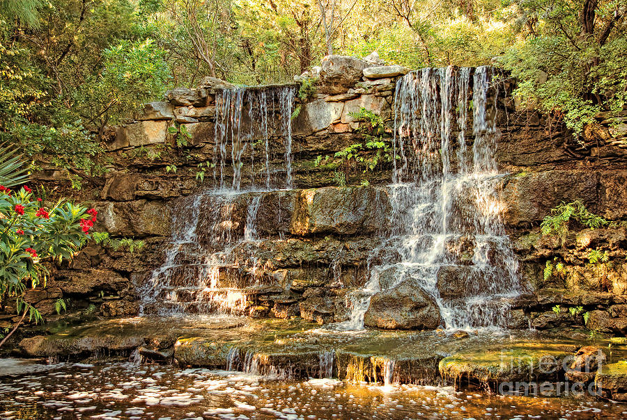 Peaceful Morning Waterfall Remix Photograph