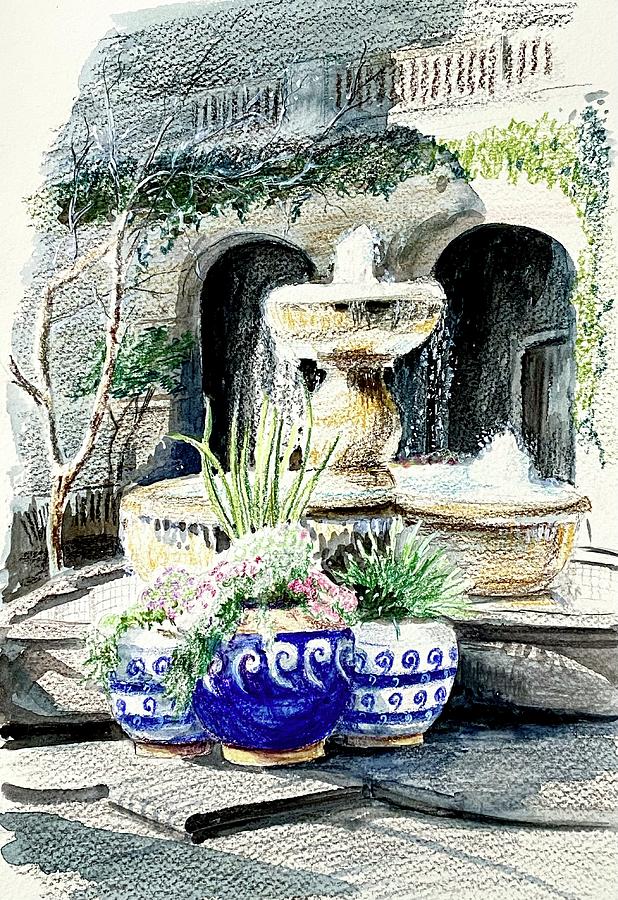 Peaceful Place. Fountain Painting