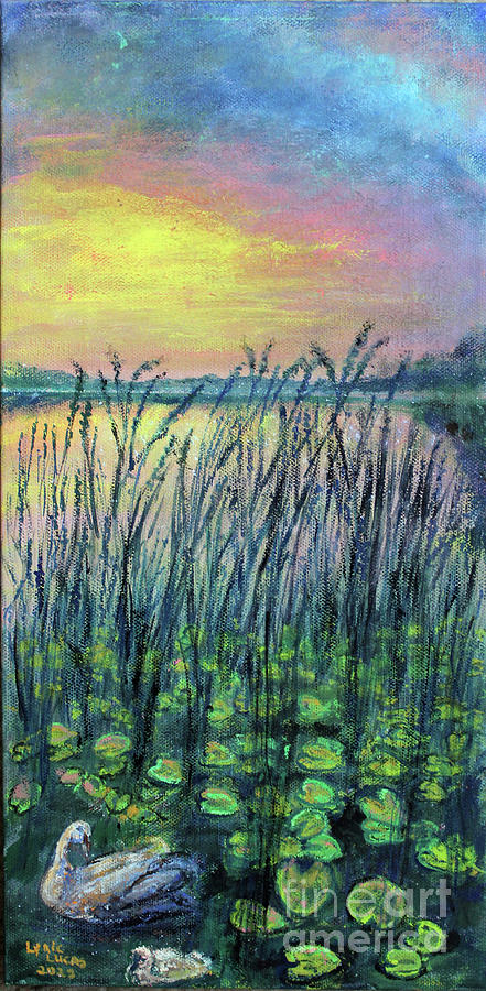 Peaceful Pond Painting by Lyric Lucas
