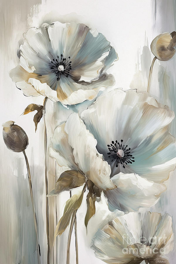 Peaceful Poppies 2 Painting by Tina LeCour