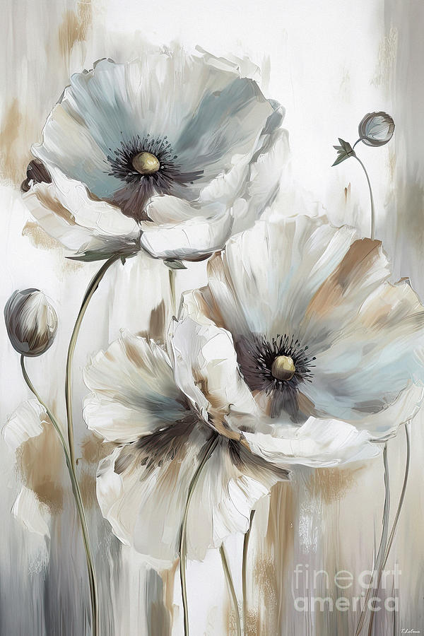 Peaceful Poppies Painting by Tina LeCour