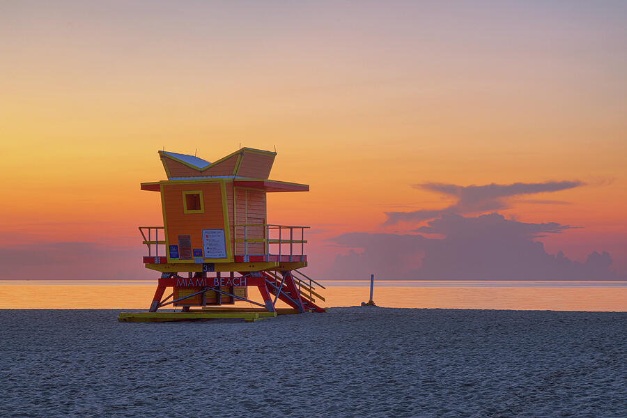 Peaceful South Beach Dawn Photograph by Claudia Domenig - Fine Art America