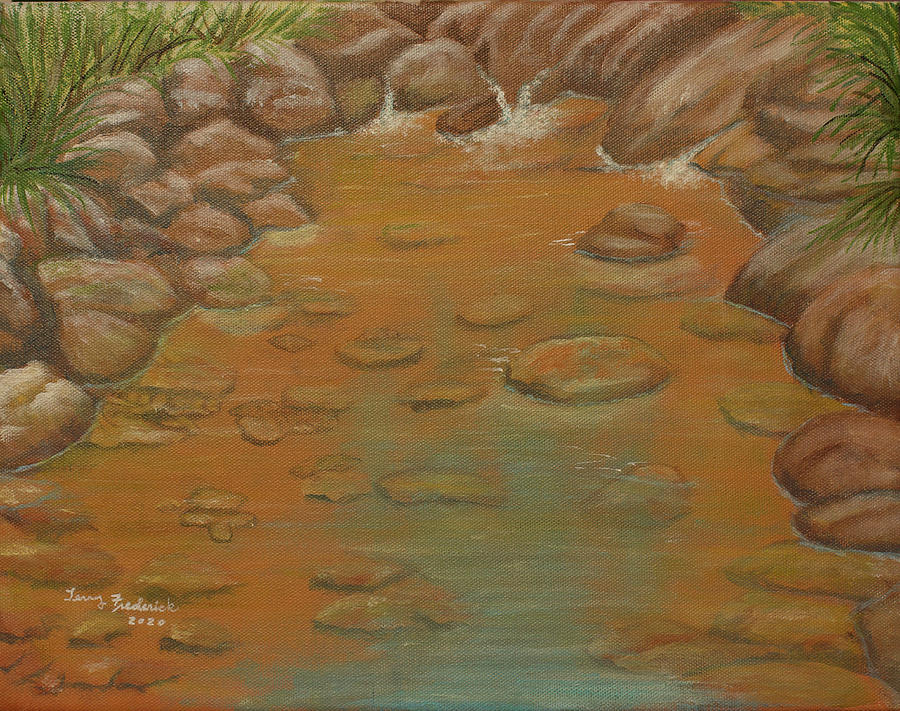 Peaceful Creek Painting by Terry Frederick