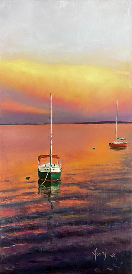 Peaceful Twilight Painting by Josef Kelly