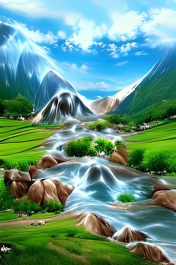 Peaceful Valley Digital Art by Beverly Read