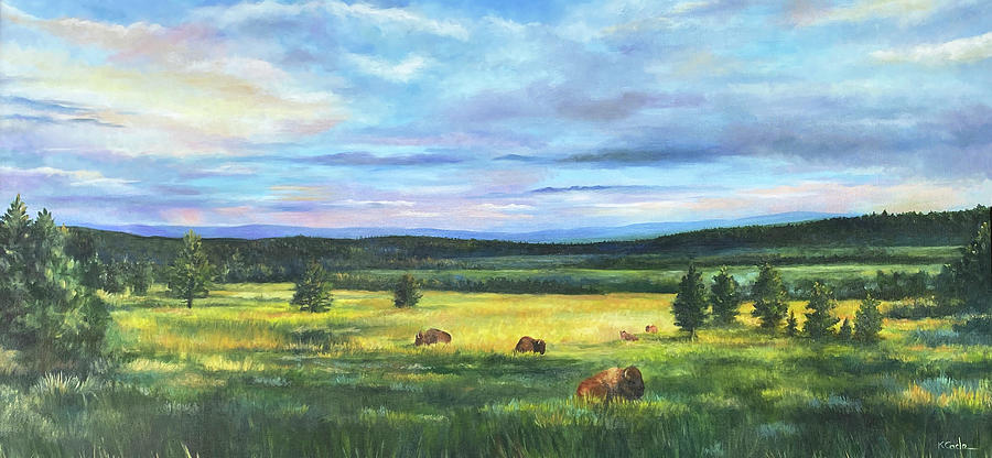 Peaceful Valley Painting by Karen Cade