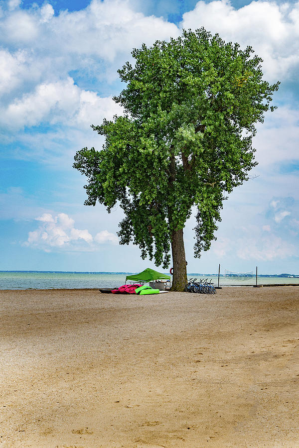 Peaceful View Of Camp Perry Pier Beach Port Clinton Ohio Photograph by Dave Morgan